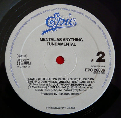 Mental As Anything : Fundamental (LP, Album)