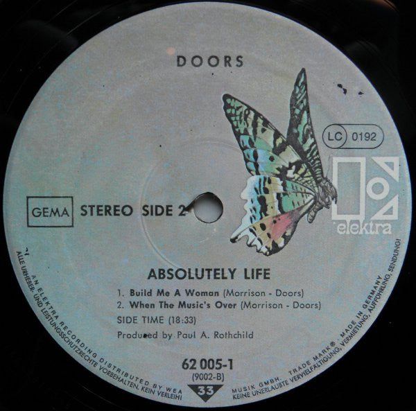 The Doors : Absolutely Live (2xLP, Album, M/Print, RE)
