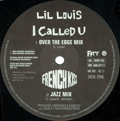 Lil Louis & The World* : I Called U (But You Weren't There) (12", No3)
