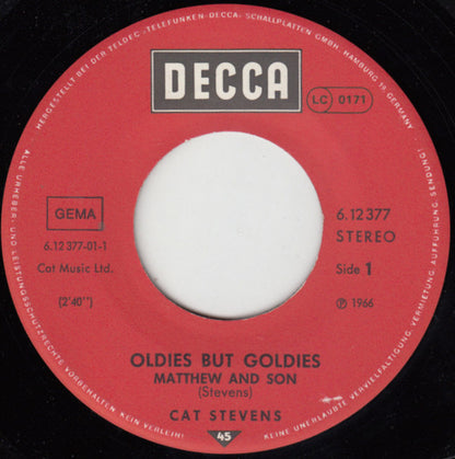 Cat Stevens : Matthew And Son / I'm Gonna Get Me A Gun (7", Single)