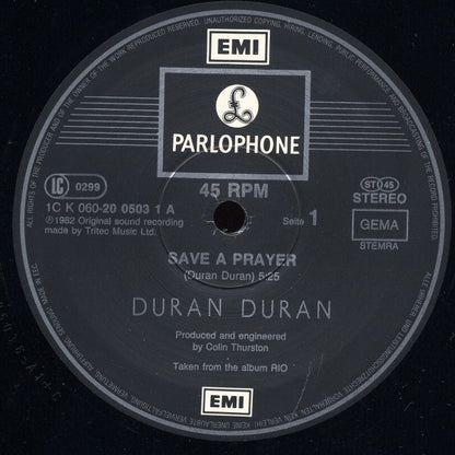 Duran Duran : Save A Prayer (12", Single)