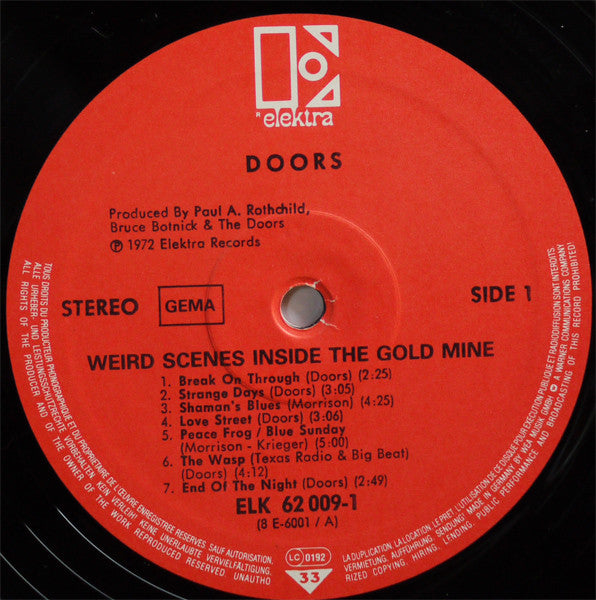 The Doors : Weird Scenes Inside The Gold Mine (2xLP, Comp, RE, Gat)