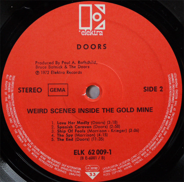 The Doors : Weird Scenes Inside The Gold Mine (2xLP, Comp, RE, Gat)