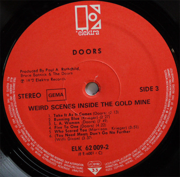 The Doors : Weird Scenes Inside The Gold Mine (2xLP, Comp, RE, Gat)