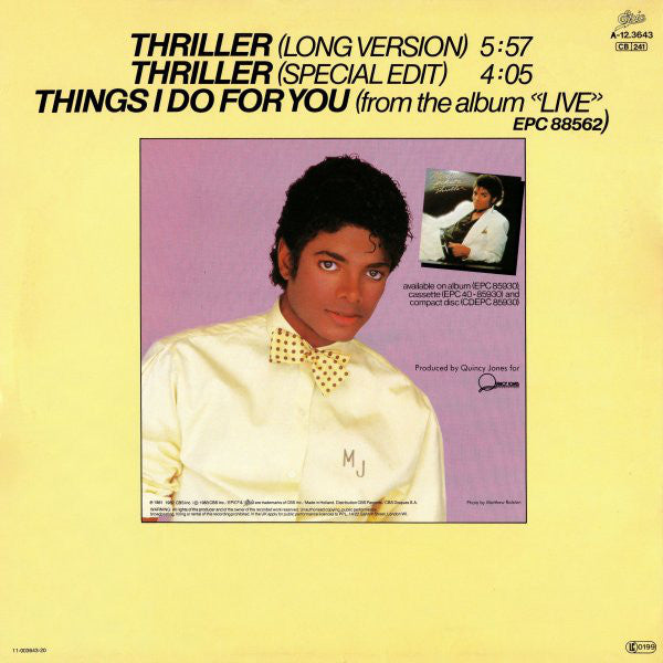 Michael Jackson : Thriller (12", Maxi)