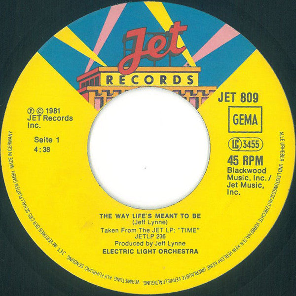 Electric Light Orchestra : The Way Life's Meant To Be (7", Single)