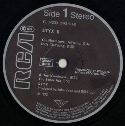 Styx : Styx II (LP, Album, RE)
