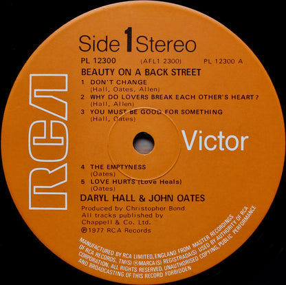 Daryl Hall And John Oates* : Beauty On A Back Street (LP, Album)