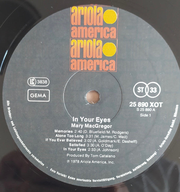 Mary MacGregor : In Your Eyes (LP, Album)