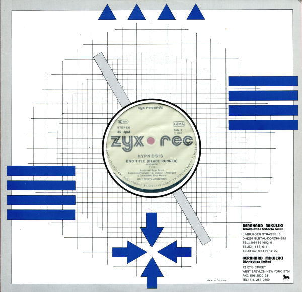 Hypnosis* : Pulstar / End Title (Blade Runner) (12", Maxi, Die)