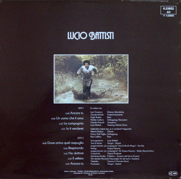 Lucio Battisti : Lucio Battisti, La Batteria, Il Contrabasso, Eccetera (LP, Album)
