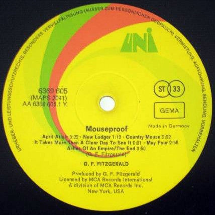 G.F. Fitz-Gerald* : Mouseproof (LP, Album, Gat)