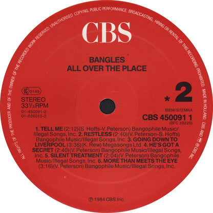 Bangles : All Over The Place (LP, Album, RE)