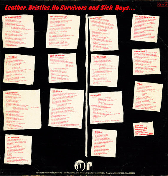 Charged G.B.H* : Leather, Bristles, No Survivors And Sick Boys... (LP, Comp)