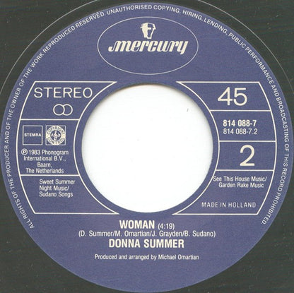 Donna Summer : Unconditional Love (7", Single)