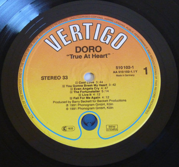 Doro : True At Heart (LP, Album)