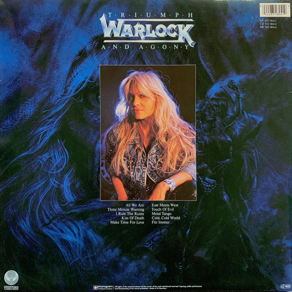 Warlock (2) : Triumph And Agony (LP, Album, Ltd, Gat)