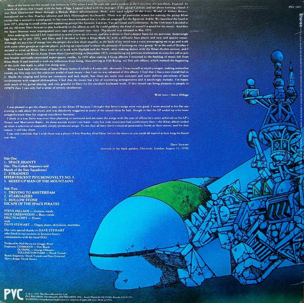Khan (3) : Space Shanty (LP, Album, RE)