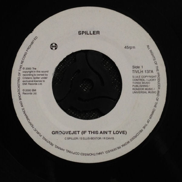 Spiller : Groovejet (If This Ain't Love) (7", Single, Jukebox)