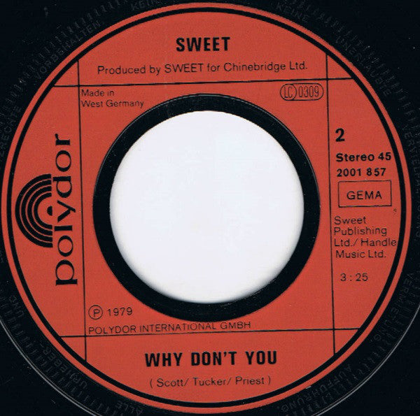 Sweet* : Call Me (7", Single)