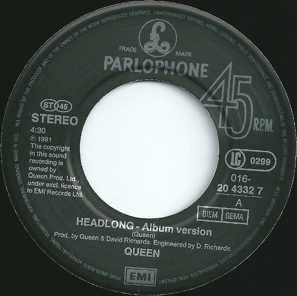 Queen : Headlong (7", Single)