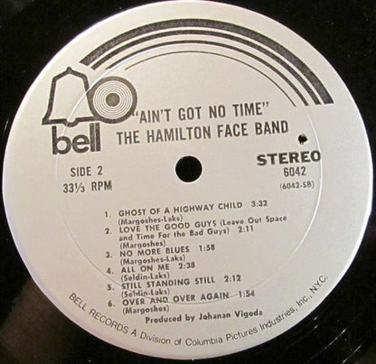 The Hamilton Face Band : Ain't Got No Time (LP, Album, Mon)