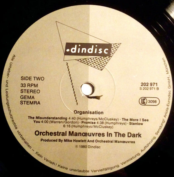 Orchestral Manoeuvres In The Dark : Organisation (LP, Album, RE, RP)