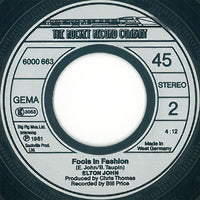 Elton John : Nobody Wins (7", Single)