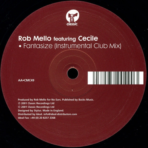 Rob Mello Featuring Cecile* : Fantasize (12")