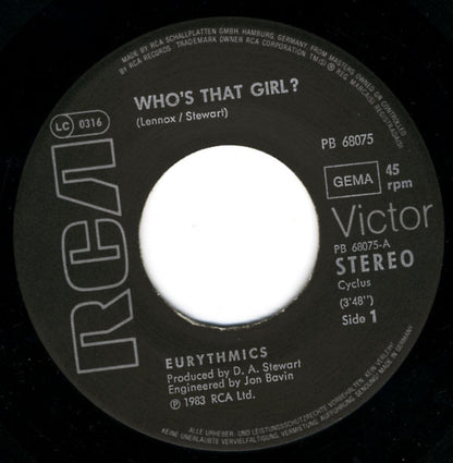 Eurythmics : Who's That Girl? (7", Single)