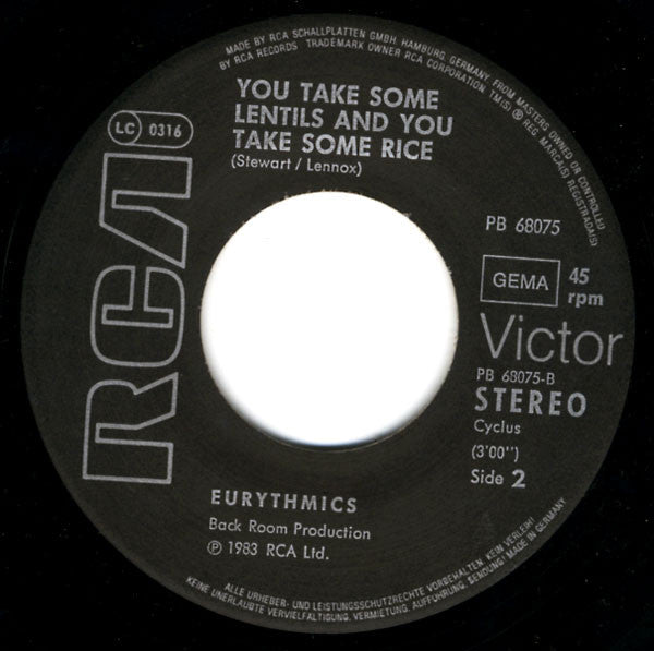 Eurythmics : Who's That Girl? (7", Single)