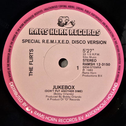 The Flirts : Jukebox (Don't Put Another Dime) (12", Pin)