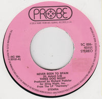 Three Dog Night : Never Been To Spain (7", Single, Blu)