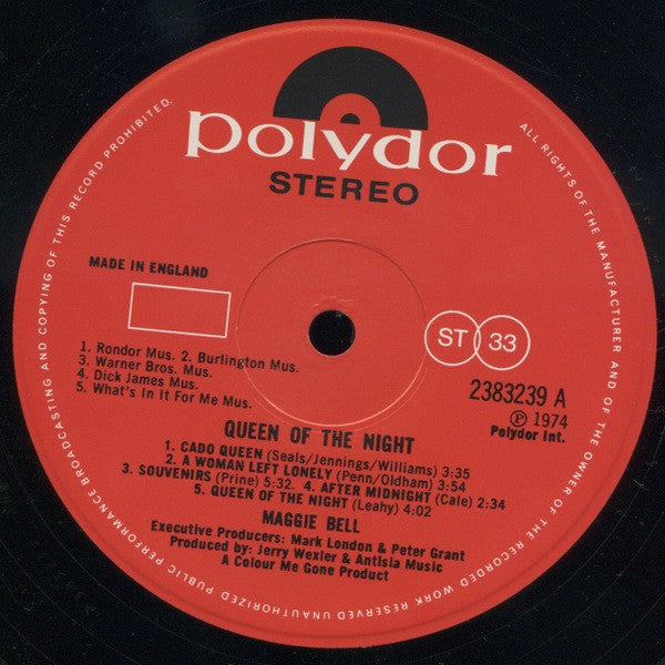 Maggie Bell : Queen Of The Night (LP, Album)