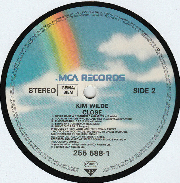 Kim Wilde : Close (LP, Album, Als)