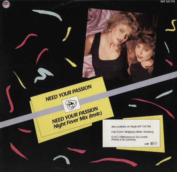 Sweet Connection : Need Your Passion (12", Maxi, Pin)