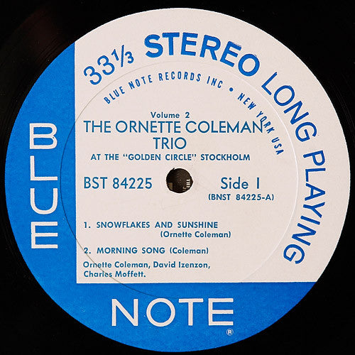 The Ornette Coleman Trio : At The "Golden Circle" Stockholm - Volume Two (LP, Album)