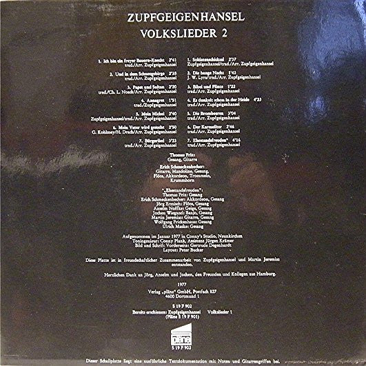 Zupfgeigenhansel : Volkslieder 2 (LP, Album)