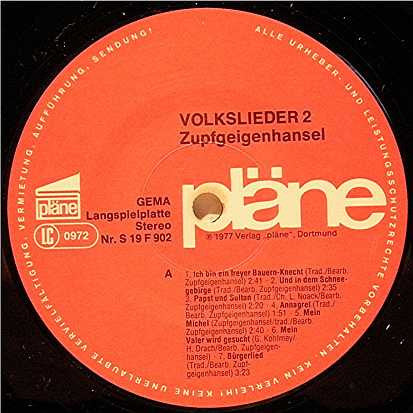 Zupfgeigenhansel : Volkslieder 2 (LP, Album)