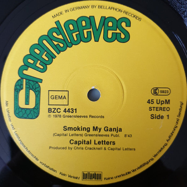 Capital Letters : Smoking My Ganja (12", Maxi)