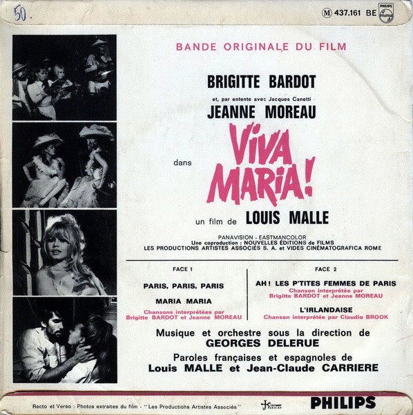 Brigitte Bardot Et Jeanne Moreau : Viva Maria! (Bande Originale Du Film) (7", EP, Mono)