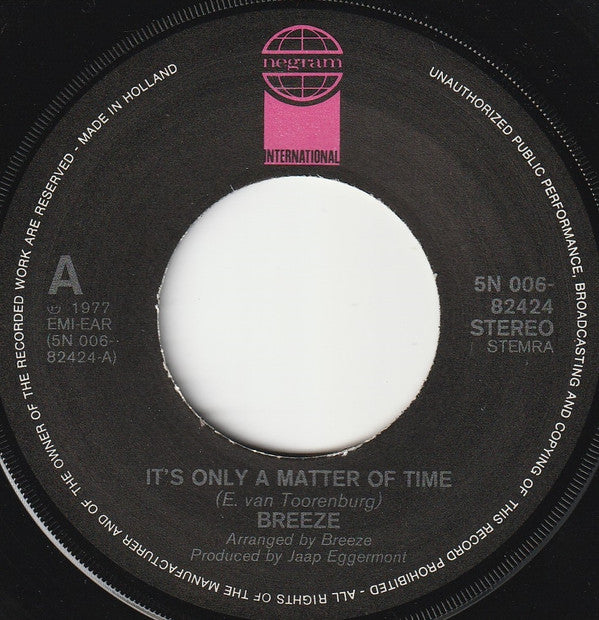 Breeze (16) : It's Only A Matter Of Time (7", Single)