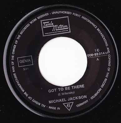 Michael Jackson : Got To Be There (7", Single)