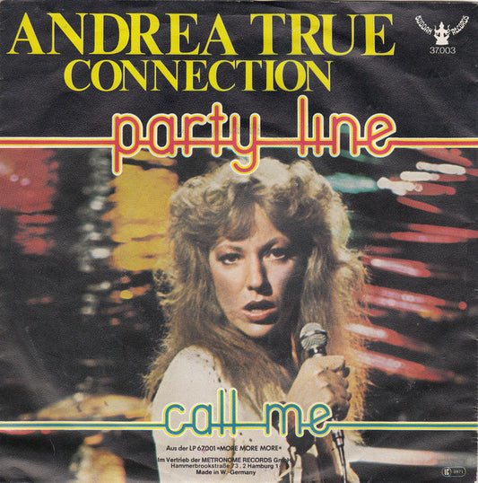 Andrea True Connection : Party Line (7", Single)