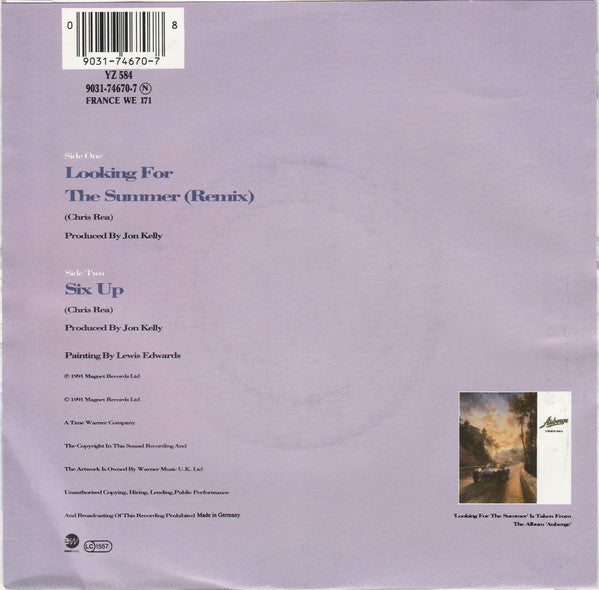 Chris Rea : Looking For The Summer (7", Single, Lar)