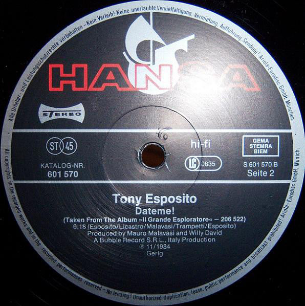 Tony Esposito : Simba De Ammon (12", Maxi)