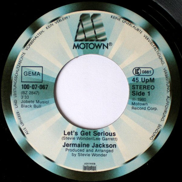 Jermaine Jackson : Let's Get Serious (7", Single)
