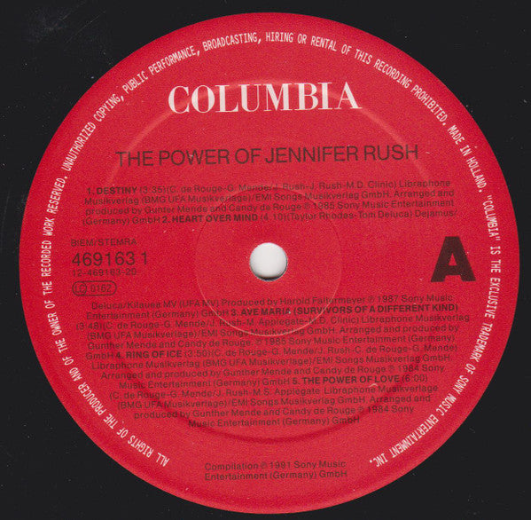 Jennifer Rush : The Power Of Jennifer Rush (LP, Comp)