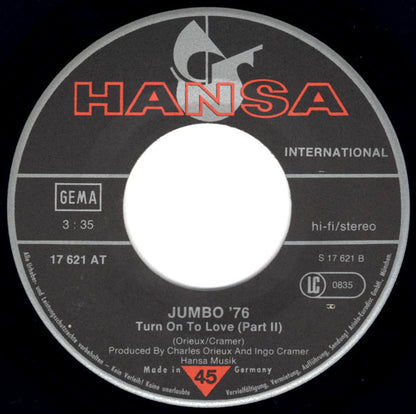 Jumbo '76* : Turn On To Love Part 1+2 (7")