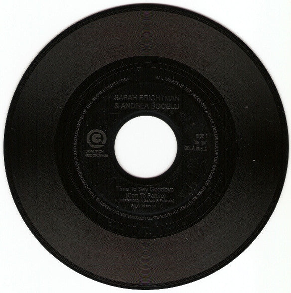 Sarah Brightman & Andrea Bocelli : Time To Say Goodbye (Con Te Partiro) (7", Jukebox)